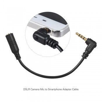 Andoer EY-S04 3.5mm 3 Pole TRS Female to 4 Pole TRRS Male Microphone Adapter Cable Audio Stereo Mic Converter for Smartphone
