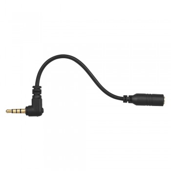 Andoer EY-S04 3.5mm 3 Pole TRS Female to 4 Pole TRRS Male Microphone Adapter Cable Audio Stereo Mic Converter for Smartphone