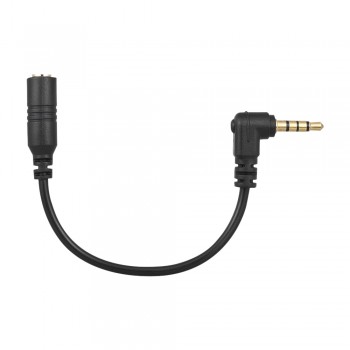 Andoer EY-S04 3.5mm 3 Pole TRS Female to 4 Pole TRRS Male Microphone Adapter Cable Audio Stereo Mic Converter for Smartphone