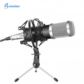 BM-800 Professional Condenser Microphone Kit:Microphone For Computer+Shock Mount+Foam Cap+Cable As BM 800 Microphone BM800