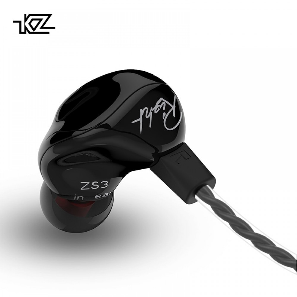 KZ ZS3 Ergonomic Detachable Cable Earphone In Ear Audio Monitors Noise Isolating HiFi Music Sports Earbuds With Microphone es
