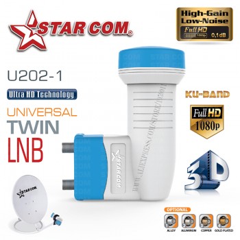 Universal Ku Band Twin LNB High Gain Low Noise 0.1db universal lnb full hd digital ku band twin lnb for satellite tv dvbs2 lnb