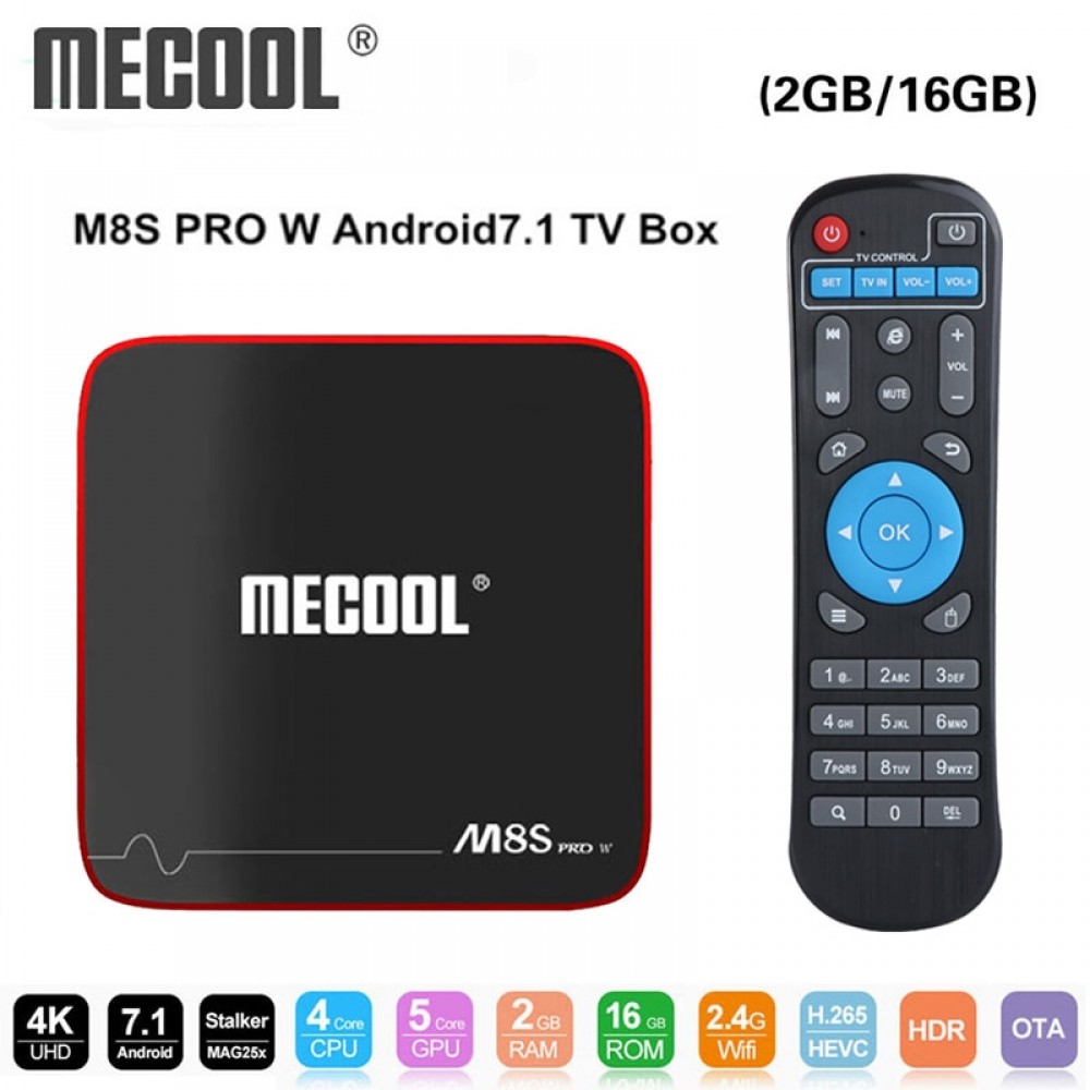 Mecool M8S PRO W Smart TV Box Android 7.1 Amlogic S905W 1GB 8GB 2GB 16G Support MAG 250 Stalker IP TV Box 2.4G WiFi PK x96 mini
