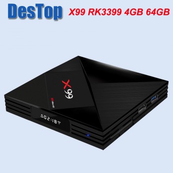 X99 4GB 64GB Rockchip RK3399 Android 7.1 TV BOX 802.11AC 2.4G 5G Dual WIFI BT4.1 1000M LAN USB3.0 Type-c Media Player I8 option