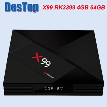 X99 4GB 64GB Rockchip RK3399 Android 7.1 TV BOX 802.11AC 2.4G 5G Dual WIFI BT4.1 1000M LAN USB3.0 Type-c Media Player I8 option