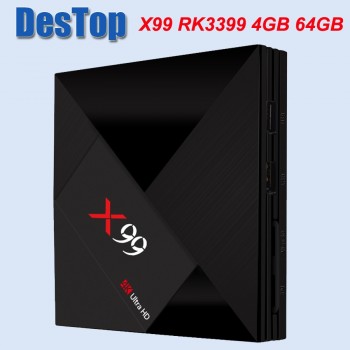 X99 4GB 64GB Rockchip RK3399 Android 7.1 TV BOX 802.11AC 2.4G 5G Dual WIFI BT4.1 1000M LAN USB3.0 Type-c Media Player I8 option