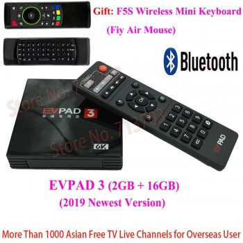 2019 IPTV EVPAD 3 16GB 4K Smart Android TV Box Spain Korean Japanese Singapore Malaysia Taiwan Thailand Vietnam Sport TV Channel