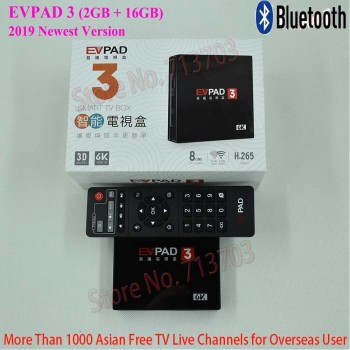 2019 IPTV EVPAD 3 16GB 4K Smart Android TV Box Spain Korean Japanese Singapore Malaysia Taiwan Thailand Vietnam Sport TV Channel