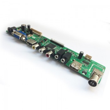 V56 Universal LCD TV Controller Driver Board PC/VGA/HDMI/USB Interface USB play media Only V56 Control Board 8503.03