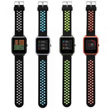 LEMADO 20mm Silicone Strap For Original Xiaomi Bip BIT PACE Smart Watch Band for Huami Youth Bracelet Strap waterproof