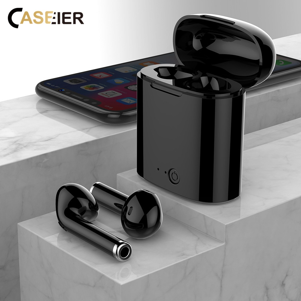 CASEIER I7S Wireless Bluetooth Earphones Headset Charging Box i7S Auriculares bluetooth inalambrico ecouteur sans fil Bluetooth