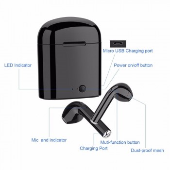 CASEIER I7S Wireless Bluetooth Earphones Headset Charging Box i7S Auriculares bluetooth inalambrico ecouteur sans fil Bluetooth