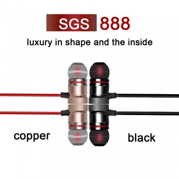 Newest SGS Bluetooth-connected sports Earphone stereo headset microphone For iPhone Xiaomi HUawei iPhone Samsung