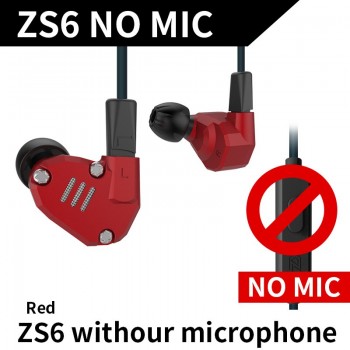 AK KZ ZS6 2DD+2BA Hybrid In Ear Earphone HIFI DJ Monito Running Sport Earphones Earplug Headset Earbud Two Colors AS10 ZST ZS10
