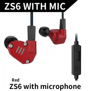 AK KZ ZS6 2DD+2BA Hybrid In Ear Earphone HIFI DJ Monito Running Sport Earphones Earplug Headset Earbud Two Colors AS10 ZST ZS10