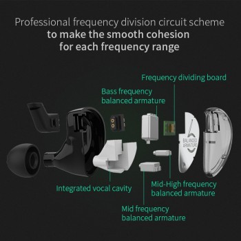 KZ AS06 Headphones 3 Balanced Armature Driver In Ear Earphone HIFI Bass Monitor Earphone Earbuds With 2pin Cable KZ ZS10 KZ AS10
