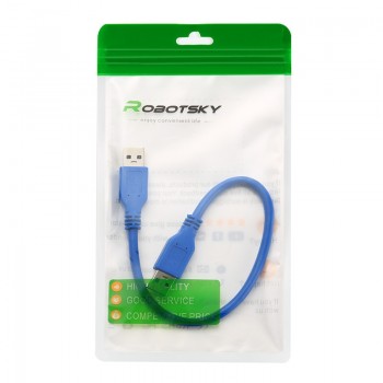Robotsky Fast Speed USB 3.0 Type A Male to Type A Male Extension Cable 0.5M 1M USB Cable for Radiator, Webcam, Car MP3, Camera