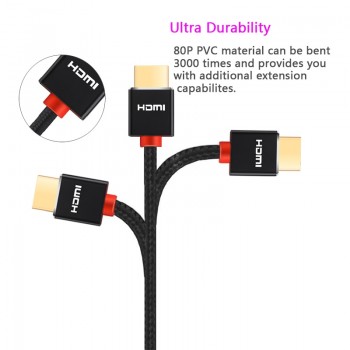 Lungfish High Speed HDMI Cable with ARC Ethernet Newest Standard Supports 1080p 3D Audio Return,  Ultra HD 1m 2m 3m 5m 10m
