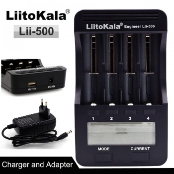 Liitokala Lii-500 LCD 3.7V 18650 18350 18500 16340 17500 25500 10440 14500 26650  1.2V AA AAA NiMH lithium battery Charger