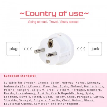 1PC US AU To EU Plug USA AUS To Euro Europe Travel Wall AC Power Plug Wall Charger Outlet Adapter Converter 2 Round Pin Socket