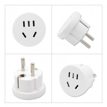 1PC US AU To EU Plug USA AUS To Euro Europe Travel Wall AC Power Plug Wall Charger Outlet Adapter Converter 2 Round Pin Socket
