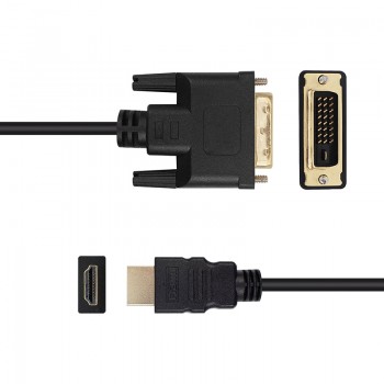 Amkle HDMI to DVI Adapter Cable HDMI Male to DVI-D 24+1 Pin Male 1080P Video Converter Cable for LCD DVD HDTV XBOX HDMI Cable