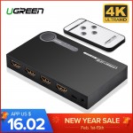 Ugreen HDMI Splitter Switch 3 Input 1 Output 4K HDMI Switcher for PC Laptop XBOX 360 PS3 PS4 Nintendo Switch 3 Port HDMI Adapter