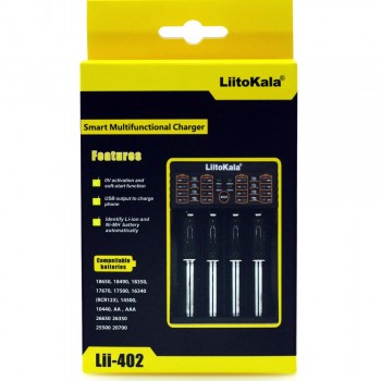 Liitokala Lii-100 Lii-202 Lii-402 1.2V 3.7V 3.2V 3.85V AA /AAA 18650 18350 26650 10440 18350 NiMH lithium battery smart charger