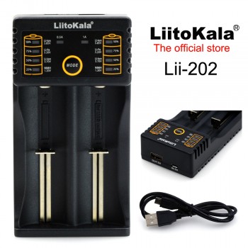 Liitokala Lii-100 Lii-202 Lii-402 1.2V 3.7V 3.2V 3.85V AA /AAA 18650 18350 26650 10440 18350 NiMH lithium battery smart charger