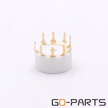 10PCS Ceramic 9pin B9A PCB MOUNT Tube Socket FOR 12AX7 12AT7 12AU7 6DJ8 ECC82 5670 6922 Hifi Audio Vintage AMP DIY