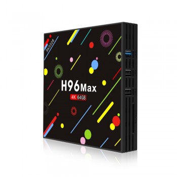 H96 MAX H2 LED Screen Android 7.1 Smart TV Box RK3328 Quad Core 4GB 64GB EMMC 2.4G/5G Dual WiFi Bluetooth USB 3.0 Media Player