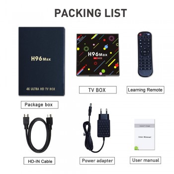 H96 MAX H2 LED Screen Android 7.1 Smart TV Box RK3328 Quad Core 4GB 64GB EMMC 2.4G/5G Dual WiFi Bluetooth USB 3.0 Media Player