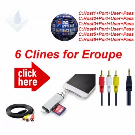 FREESAT V7  HD AV Cable 1 Year  Clines 6Lines cccam europe Germany Poland Spain UK France Freesat Satellite Receiver