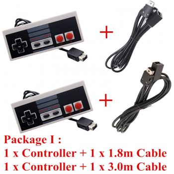 IVYUEEN Wired Controller for Nintend NES Classic Edition Mini Console Gamepad with 1.8m / 3.0m 10FT Extension Cable Cord