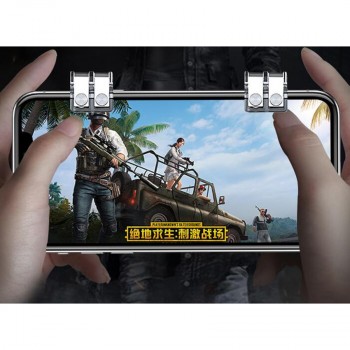 New Metal Phone Gamepad Trigger Fire Button Aim Key Smart phone Mobile Games L1R1 Shooter Controller PUBG for Iphone Xiaomi