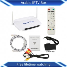 Great bee Lifetime free forever Arabic Iptv box Supply over 300+ Channel, Free Shipping support