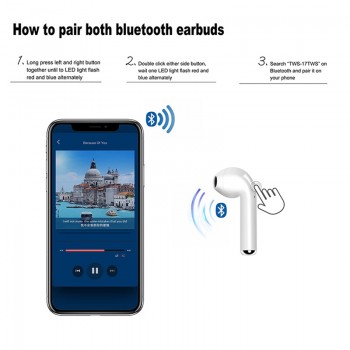 Original I7 i7s TWS Mini Wireless Bluetooth Earphones Headphone Headset Stereo Earbuds For Apple Iphone not Air Pods auricular