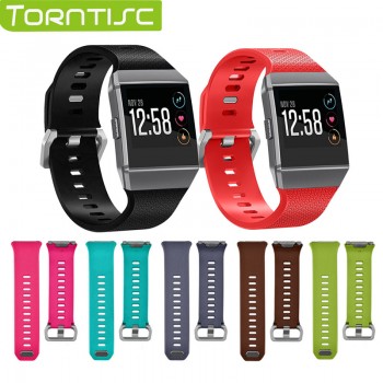 Torntisc Smart Accessories Silicone Bracelet Wrist Strap Wristband Replacement Watchband for Fitbit ionic band Small Large Size