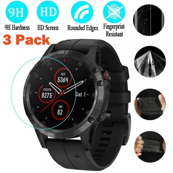 High Quality Screen Protector for Garmin Fenix 5X Plus  Transparent Clear Screen Protection Film 3PC Drop Shipping l1027#2