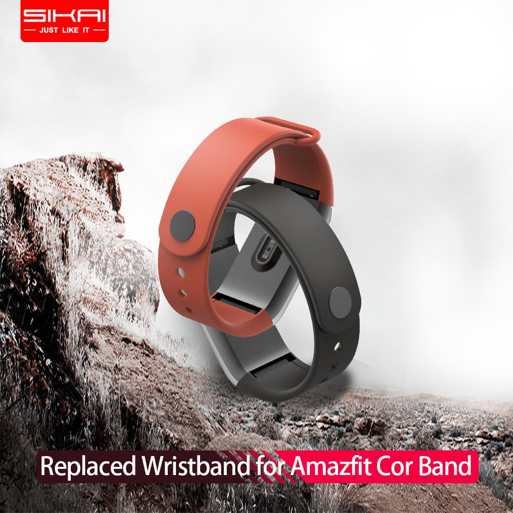 SIKAI Wrist Strap for Amazfit Cor Band Replaced Cor Band for Xiaomi Huami Midong Amazfit Cor Band TPE material Wristband