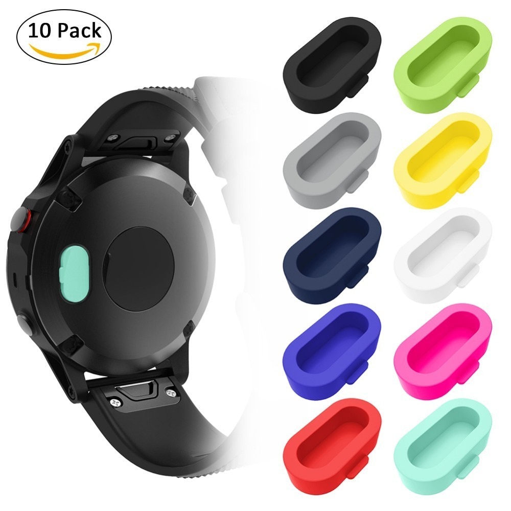 10 PCS/Set Silicone Dustproof Protective Plugs Caps For Garmin Fenix 5 forerunner 935 Anti-Scratch amp; Dust Protectors For Fenix 5