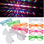 1pcs Hard Plastic 3D Raves Prism Diffraction Glasses,Fireworks Rainbow 3D Eyewear with 13500 Strong Lens