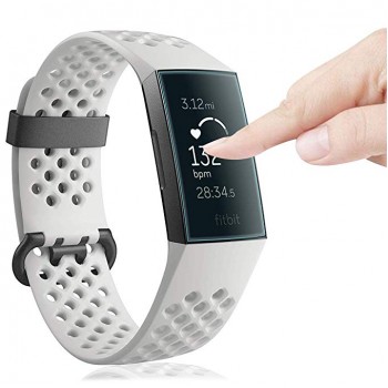 3pcs Anti-Scratch Soft TPU Clear Protective Film Guard For Fitbit Charge 3 Charge3 Smart Wristband Full Screen Protector Cover
