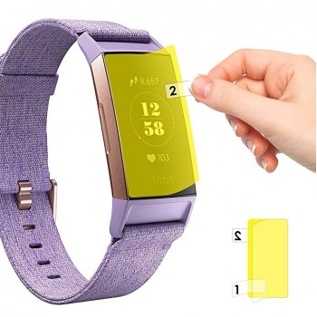 3pcs Anti-Scratch Soft TPU Clear Protective Film Guard For Fitbit Charge 3 Charge3 Smart Wristband Full Screen Protector Cover