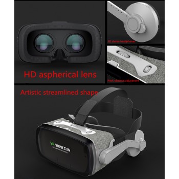 Hot!Shinecon 9.0 Casque VR Virtual Reality Glasses 3D  Goggles Headset Helmet For Smartphone Smart Phone Google Cardboard Stereo