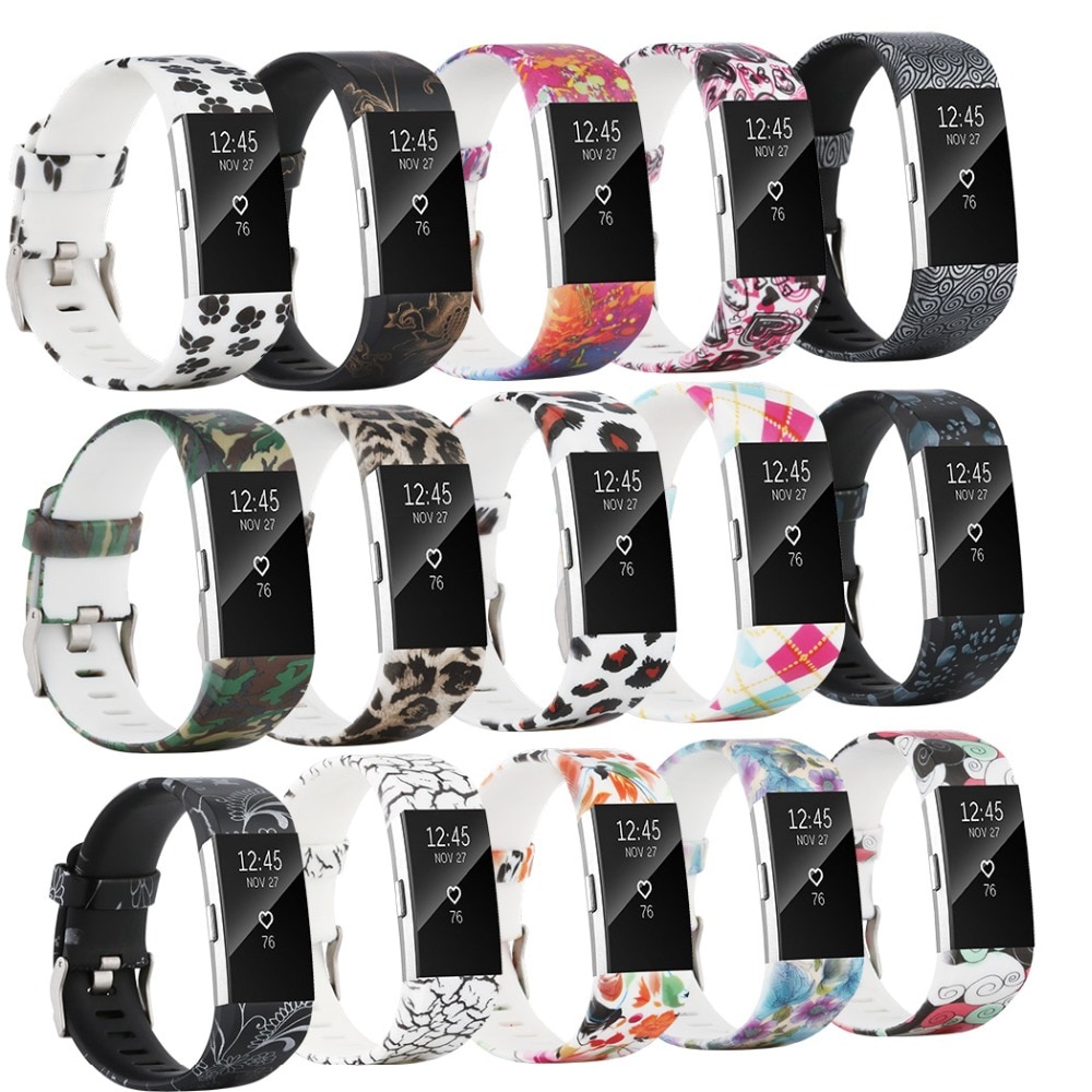 (C2HS)For Fitbit Charge 2 Strap Bands,Soft Adjustable Replacement Sport Wristband for Fitbit Charge 2 Small/Large