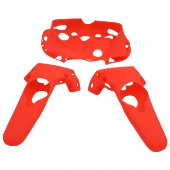 For HTC VIVE VR Virtual Reality Headset Silicone Rubber VR Glasses Helmet Controller Handle Case Shell Silicone Case Cover