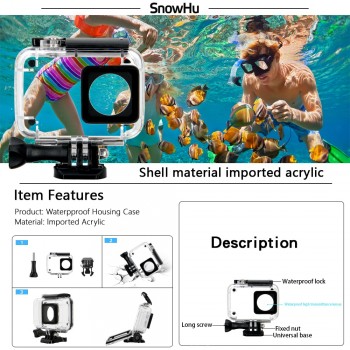 SnowHu For Xiaomi Yi 4K Accessories Monopod install selfie stick Octopus Tripod For Xiaomi Yi 4K Yi2 Action Camera 2 II GS74