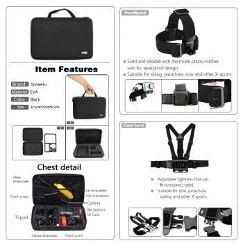SnowHu For Xiaomi Yi 4K Accessories Monopod install selfie stick Octopus Tripod For Xiaomi Yi 4K Yi2 Action Camera 2 II GS74