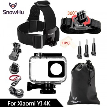 SnowHu For Xiaomi Yi 4K Accessories Monopod install selfie stick Octopus Tripod For Xiaomi Yi 4K Yi2 Action Camera 2 II GS74